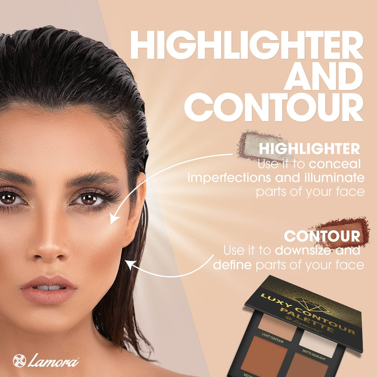 Beginner Tutorial: How to use a Contour Palette – Lamora Beauty