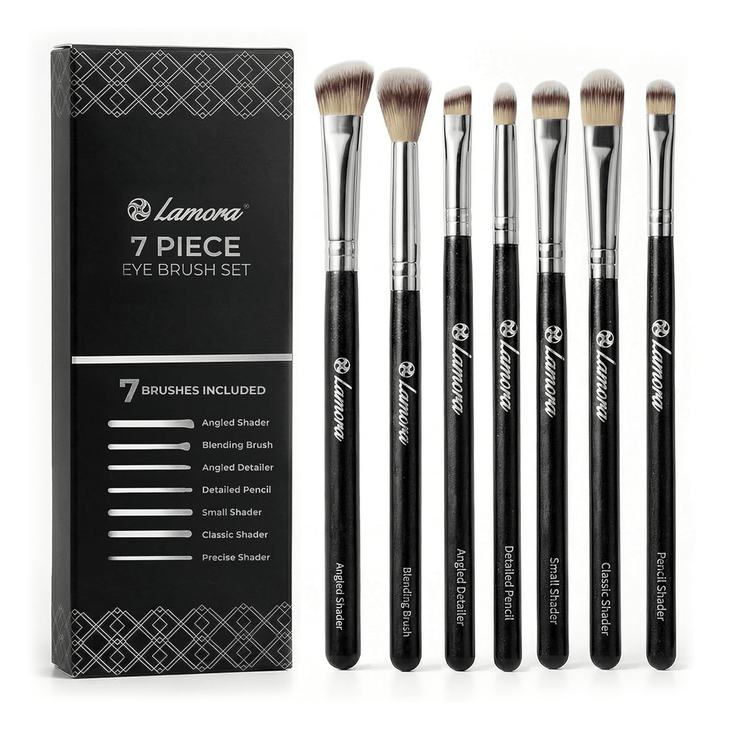 Eyeshadow Brush Set Black - Lamora Beauty