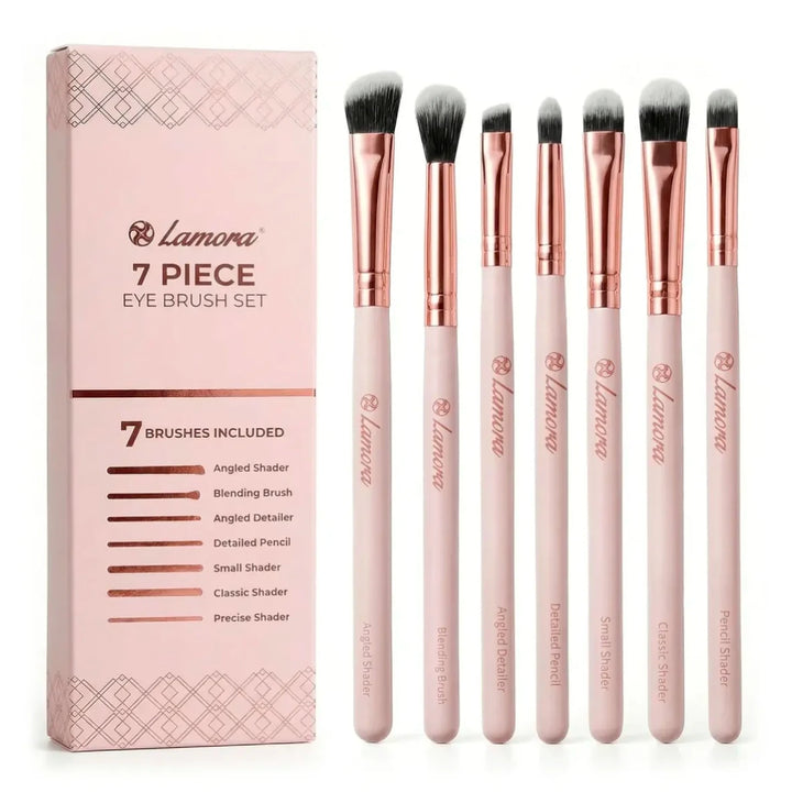 Eyeshadow Brush Set Rose Gold - Lamora Beauty