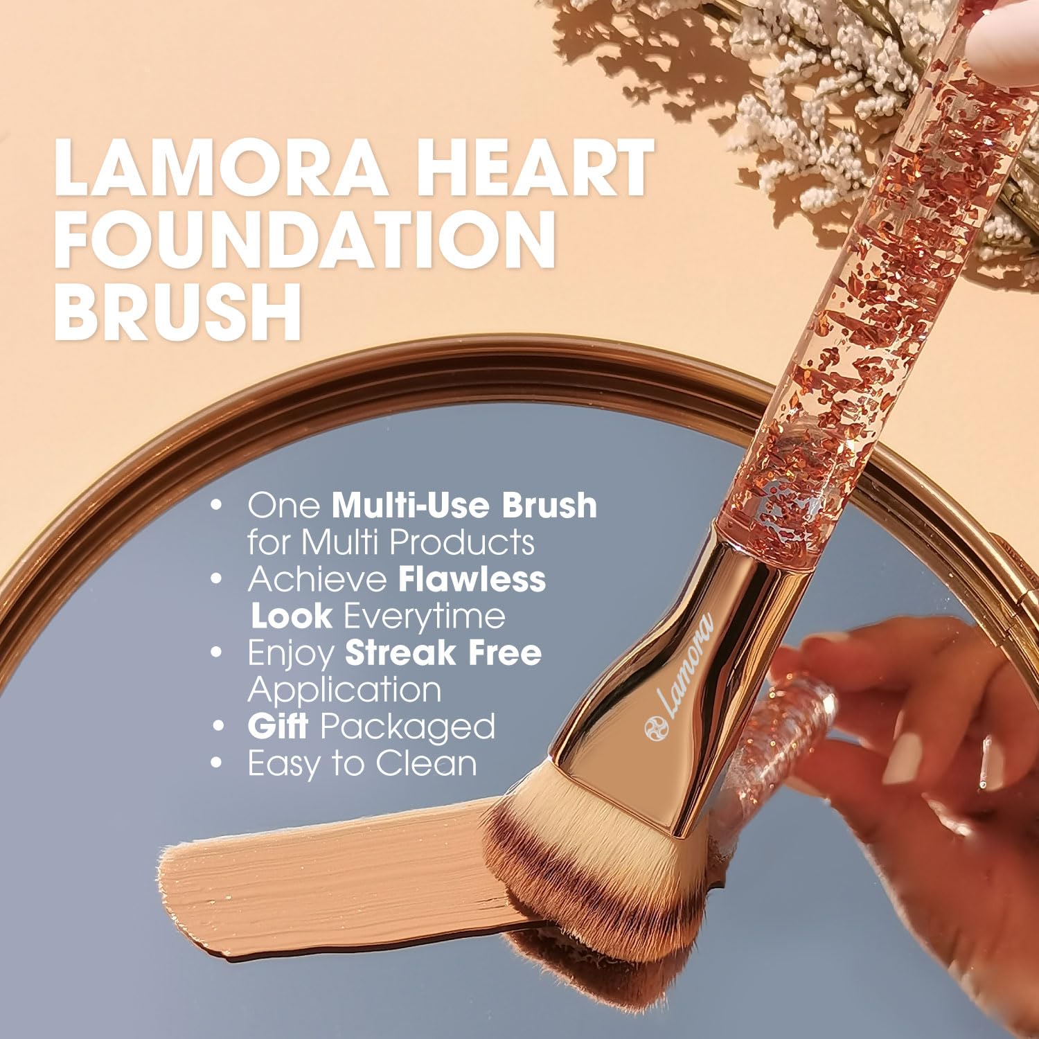 Foundation Brush Heart Gold