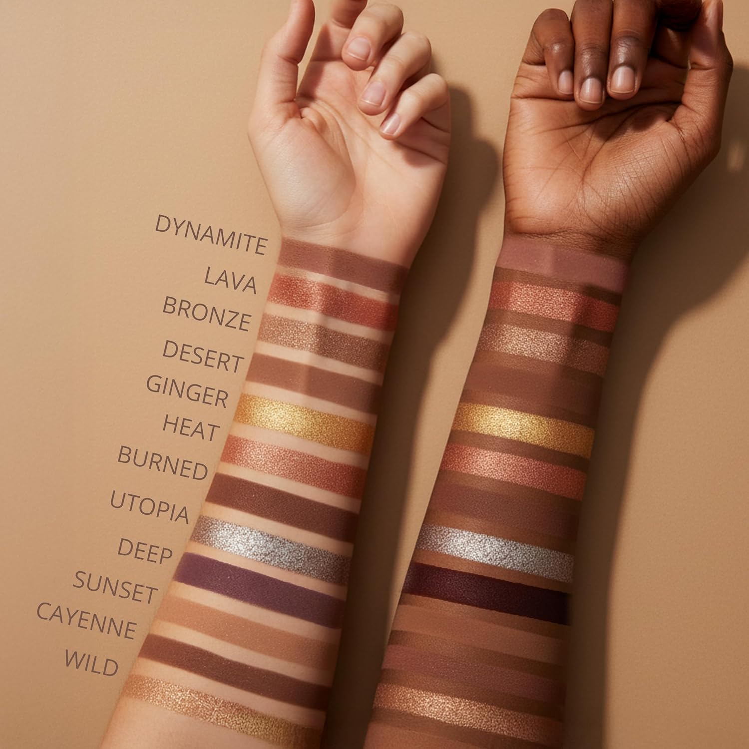 Bronze Lidschatten Palette