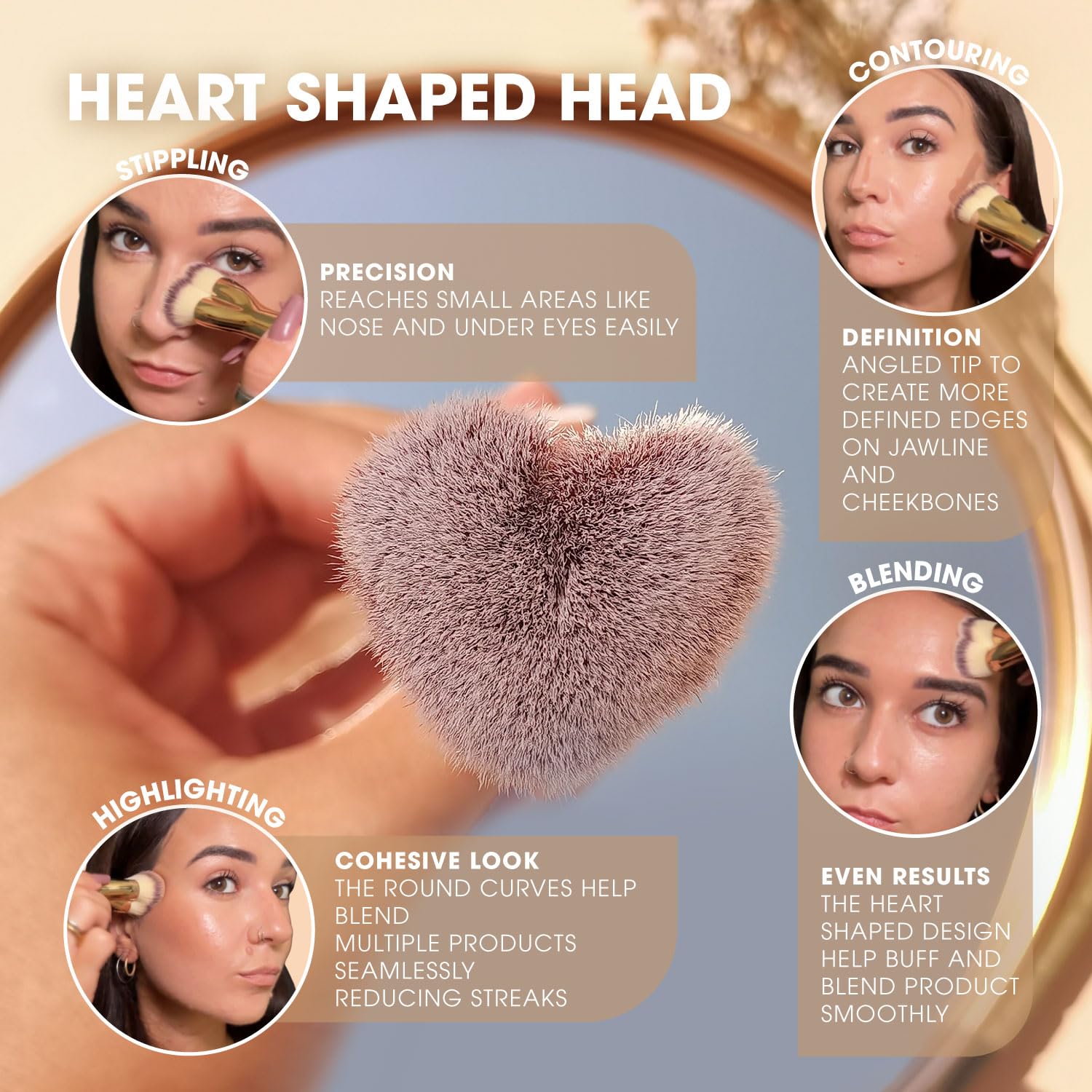 Foundation Brush Heart Gold