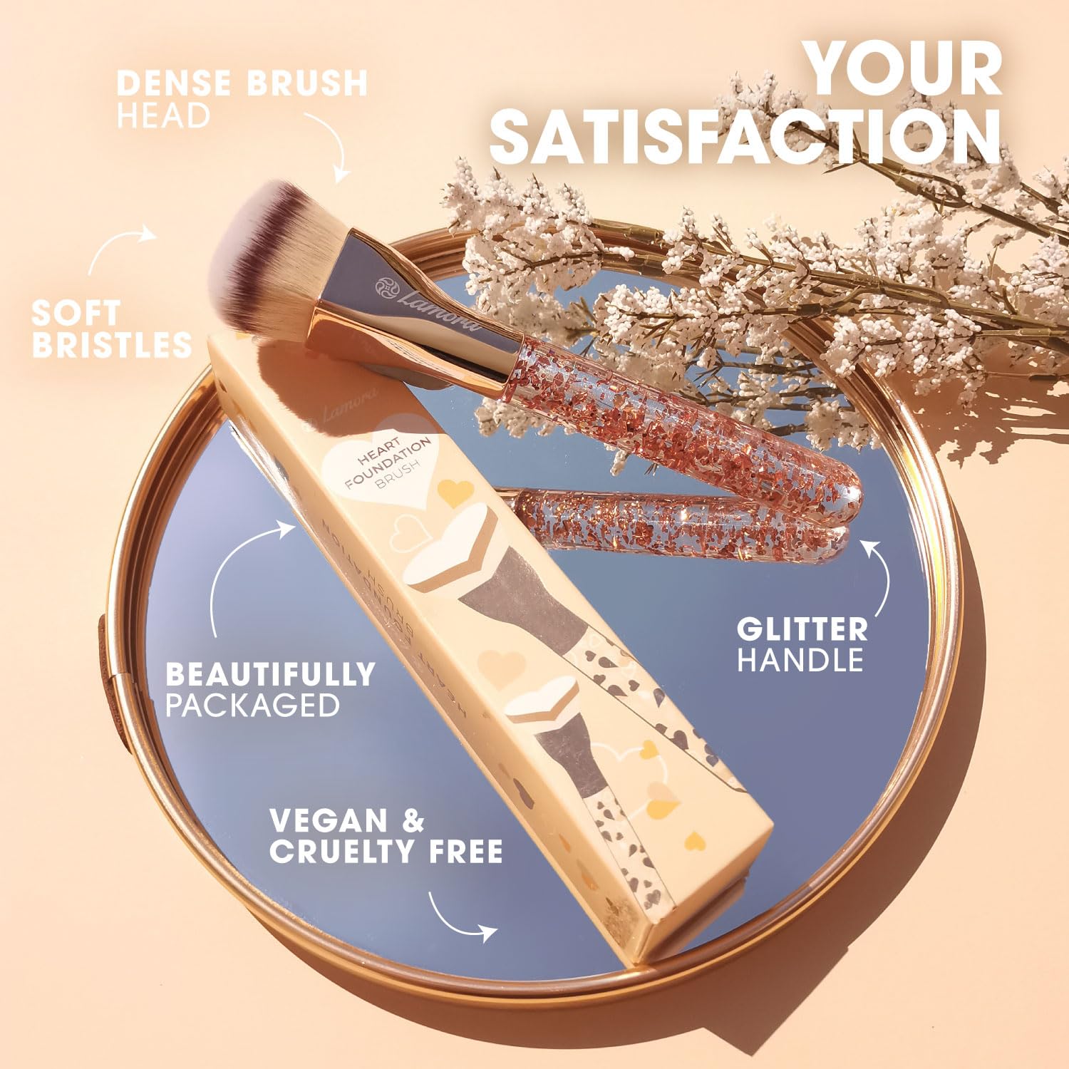 Foundation Brush Heart Gold