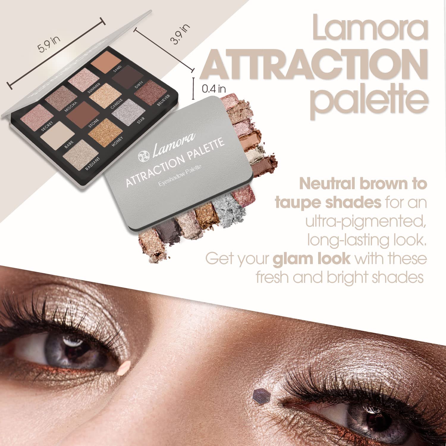 Eye shadow palette Fashion Make Up Dream case n°4 Gold