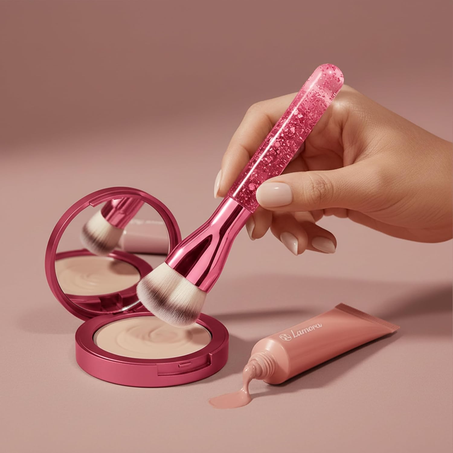Foundation Brush Heart Pink