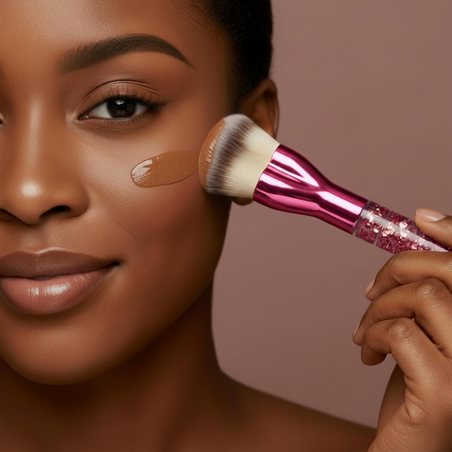 Foundation Brush Heart Pink