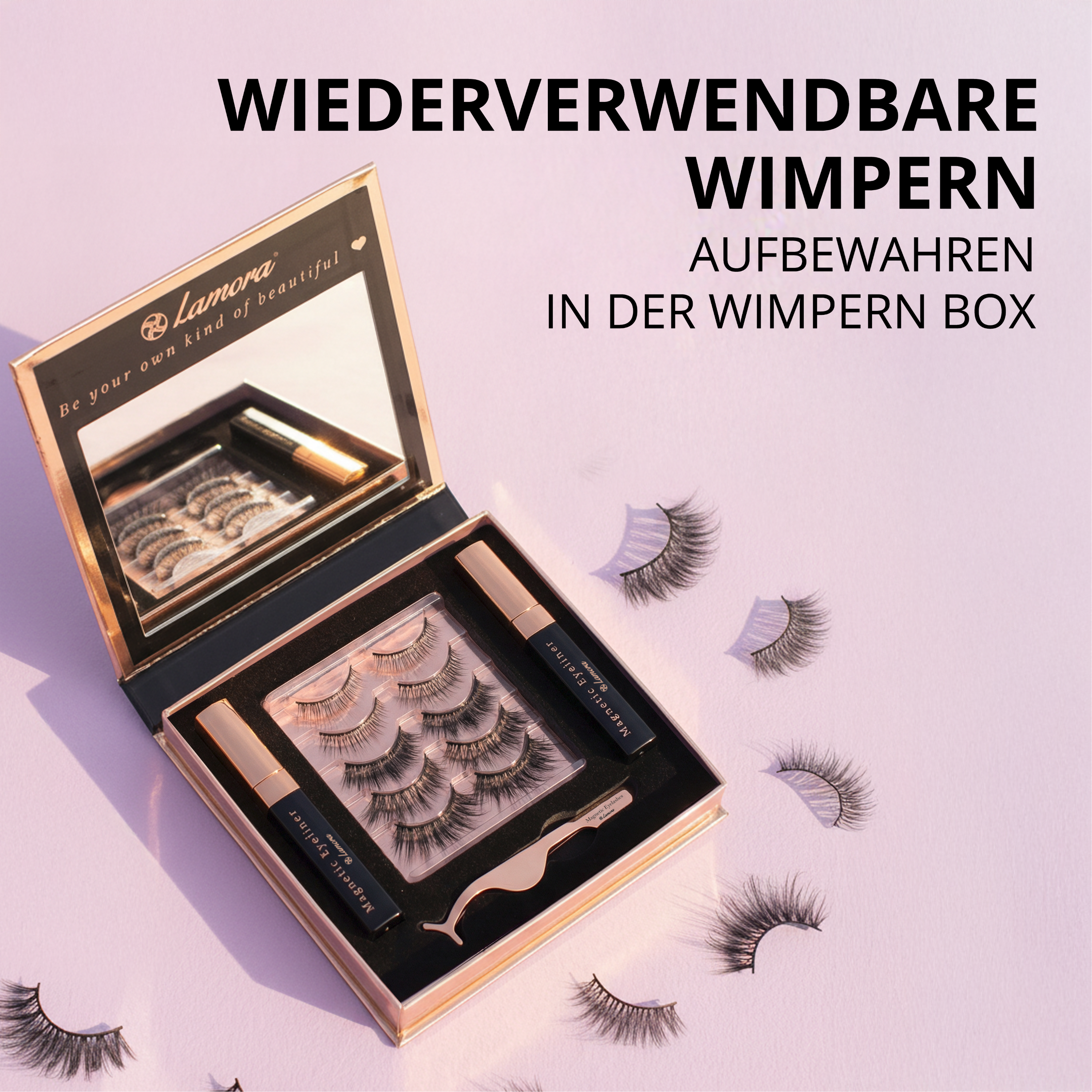 Magnetische Wimpern Set