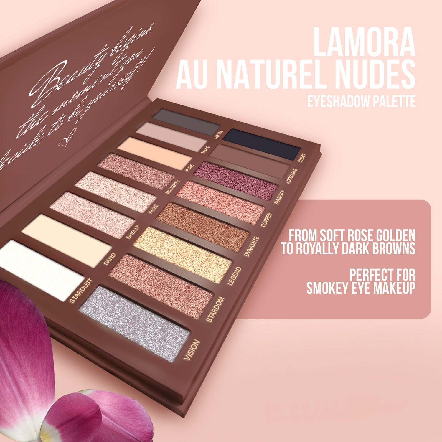 Au Naturel Lidschatten Palette - Lamora Beauty