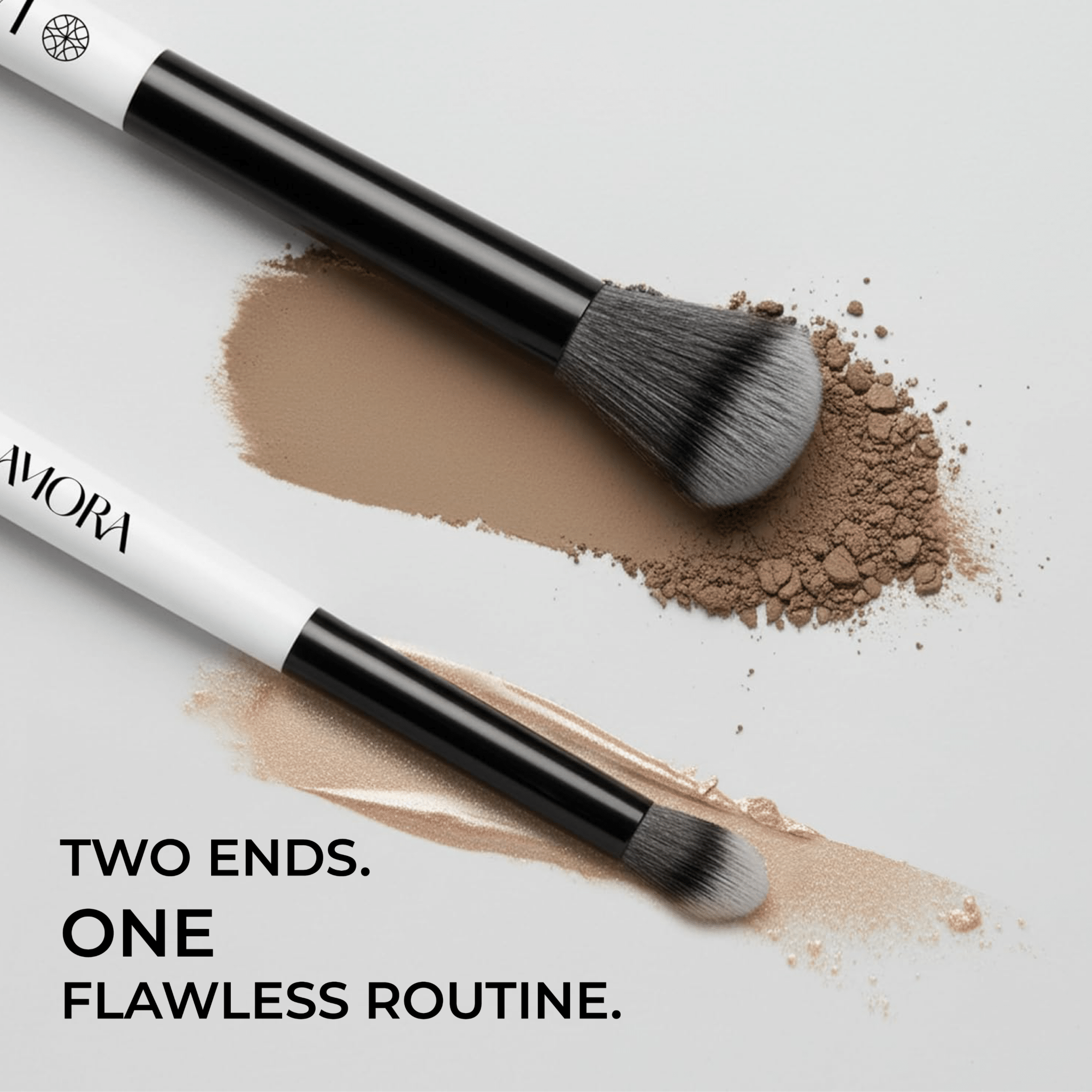 Blending & Eyeshadow Duo Brush - Lamora Beauty