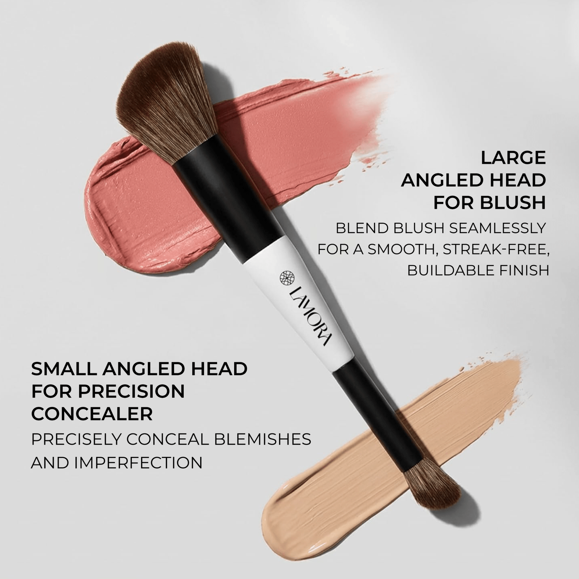 Blush & Concealer Duo Brush - Lamora Beauty