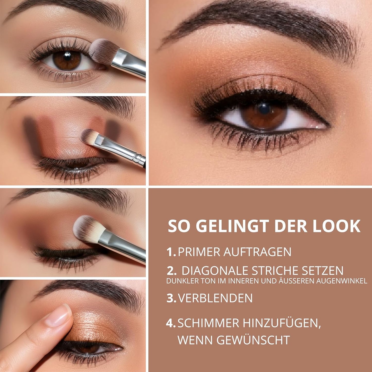 Bronze Lidschatten Palette - Lamora Beauty