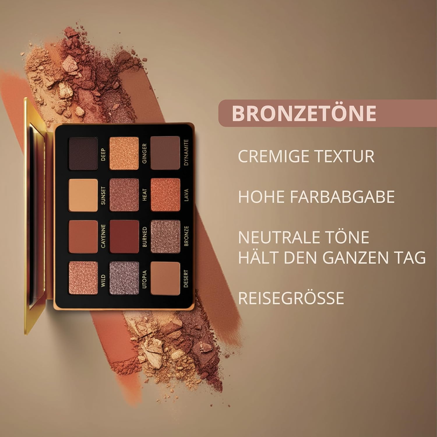 Bronze Lidschatten Palette - Lamora Beauty