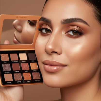 Bronze Lidschatten Palette - Lamora Beauty