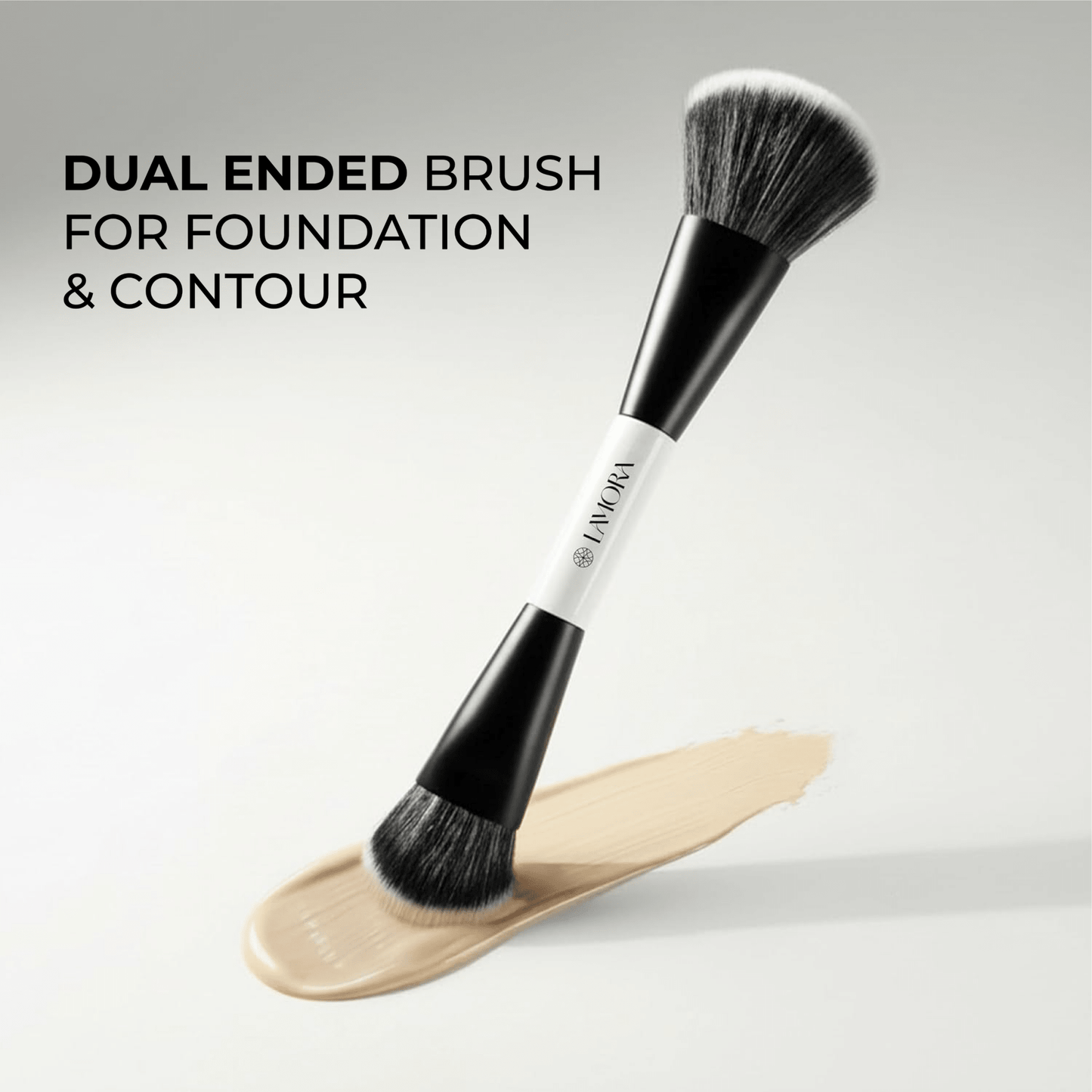 Contour & Foundation Duo Brush - Lamora Beauty