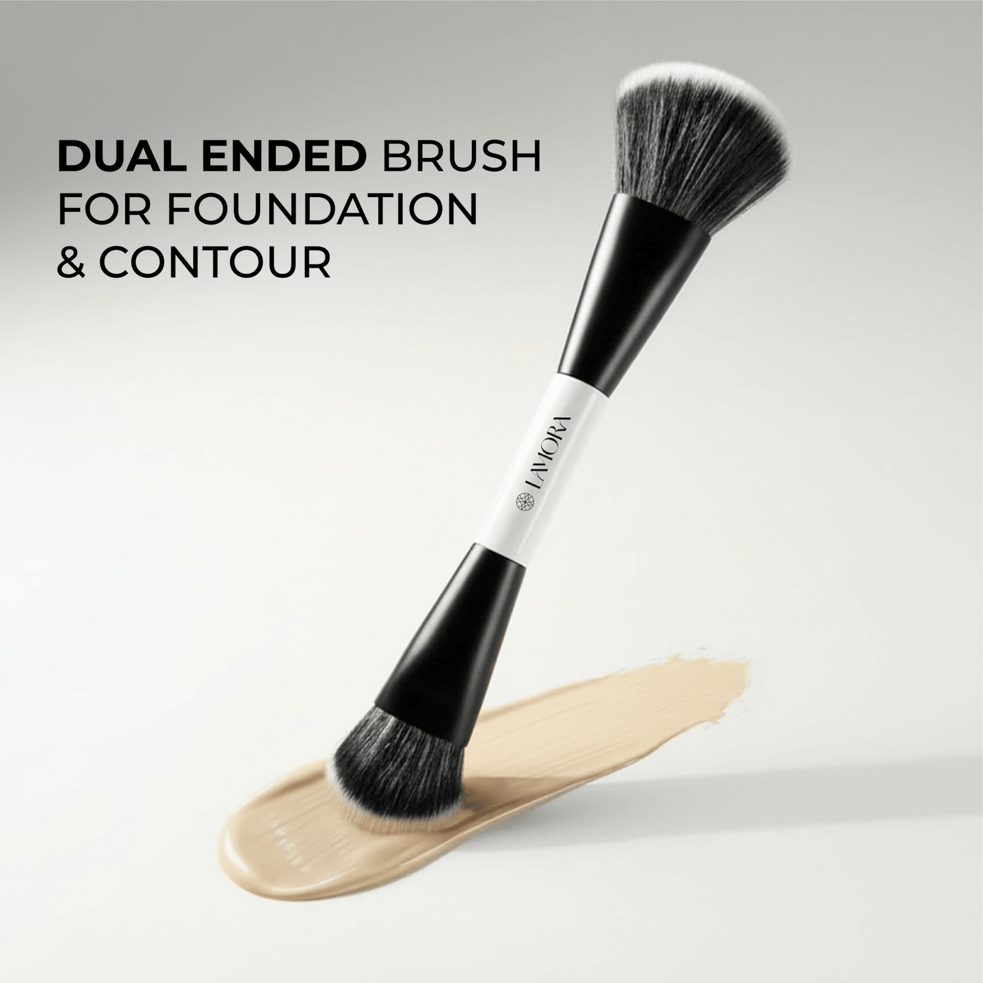 Contour & Foundation Duo Brush - Lamora Beauty