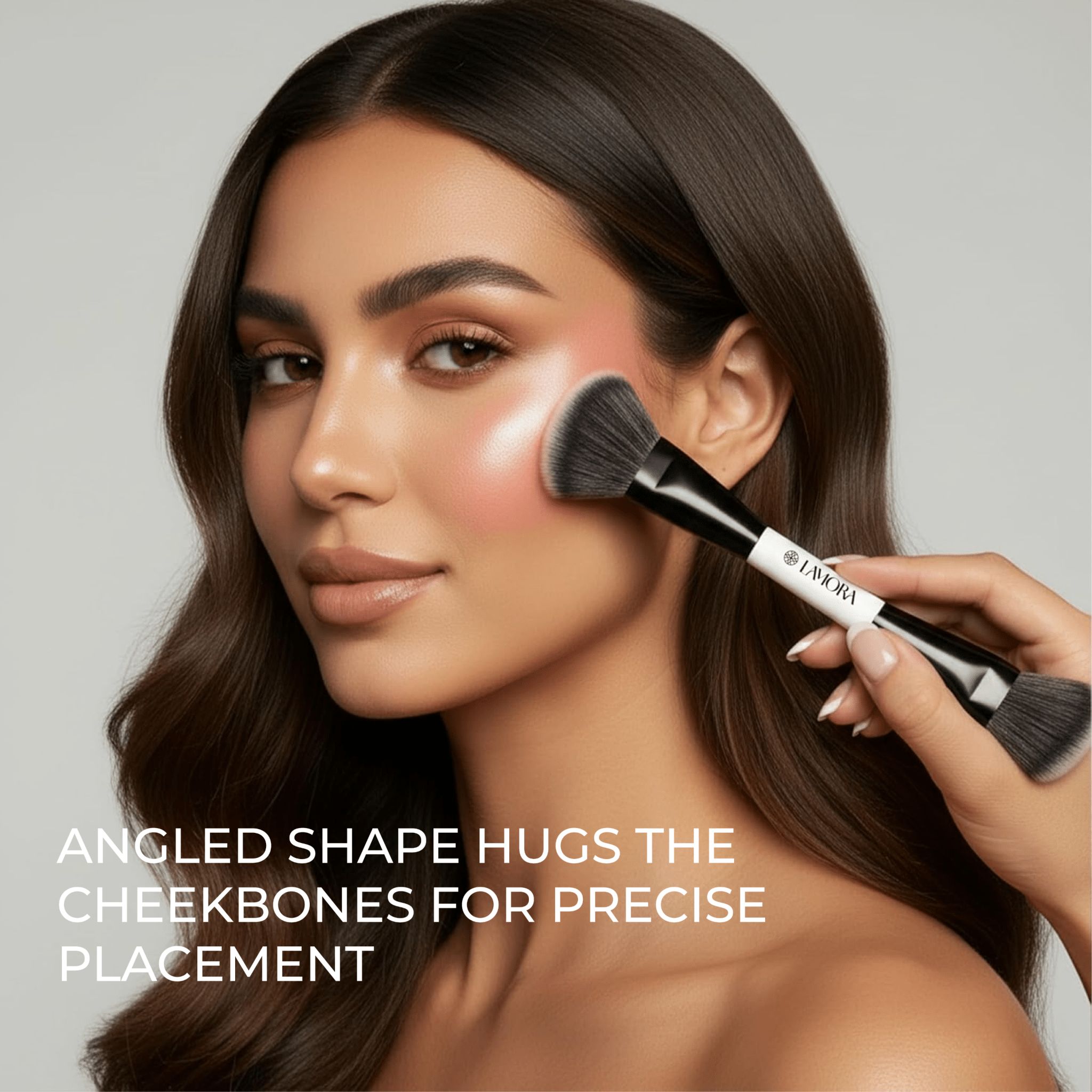 Contour & Foundation Duo Brush - Lamora Beauty