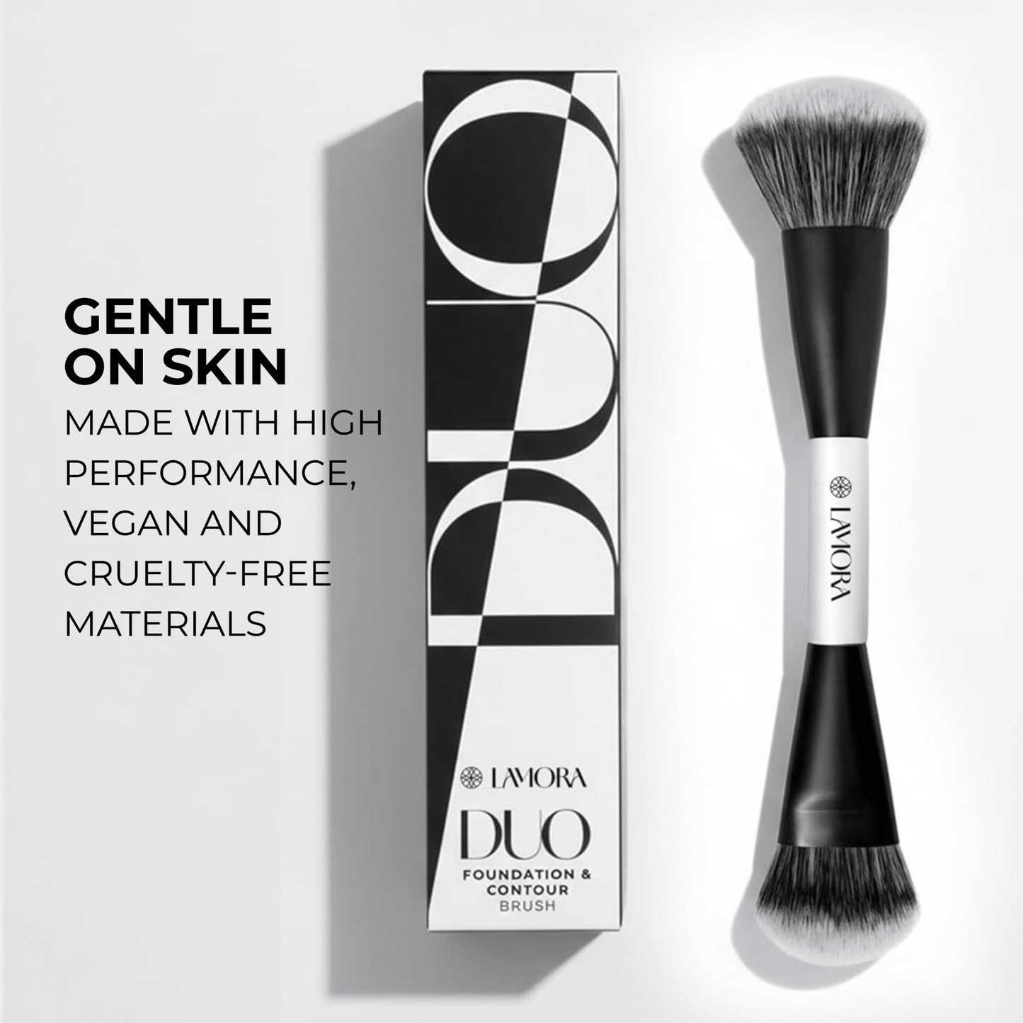 Contour & Foundation Duo Brush - Lamora Beauty