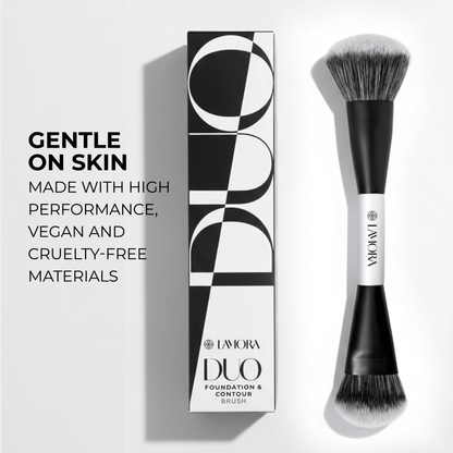 Contour & Foundation Duo Brush - Lamora Beauty