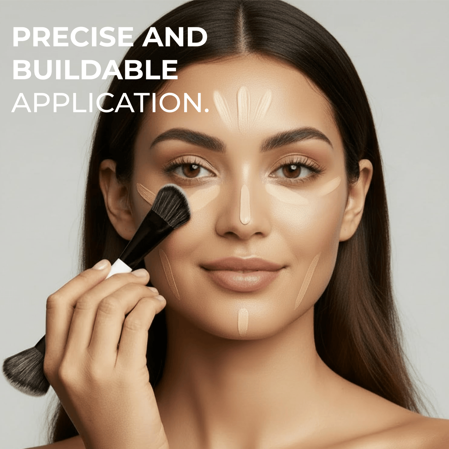 Contour & Foundation Duo Brush - Lamora Beauty