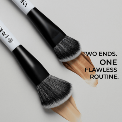 Contour & Foundation Duo Brush - Lamora Beauty