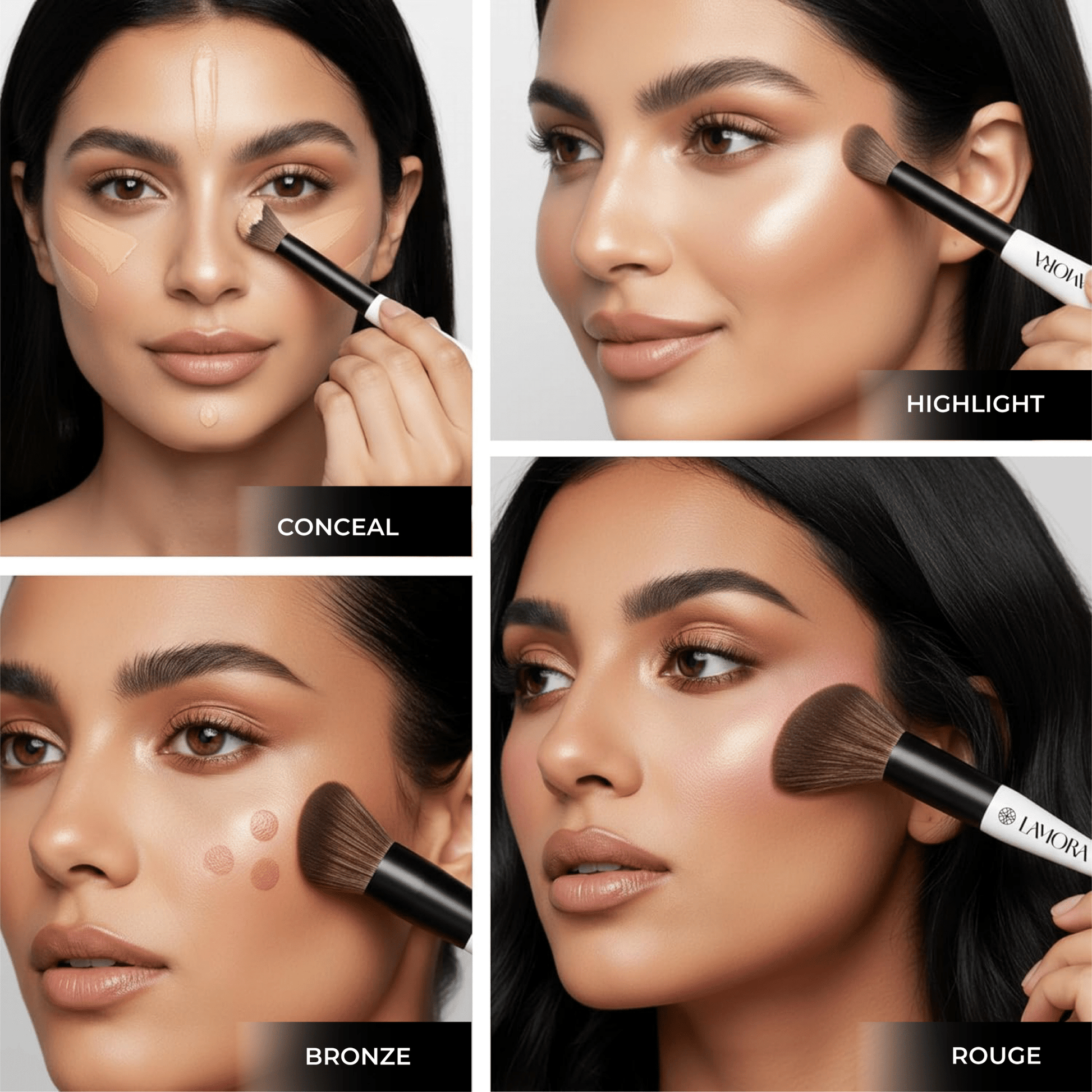 Duo Blush Concealer Pinsel - Lamora Beauty