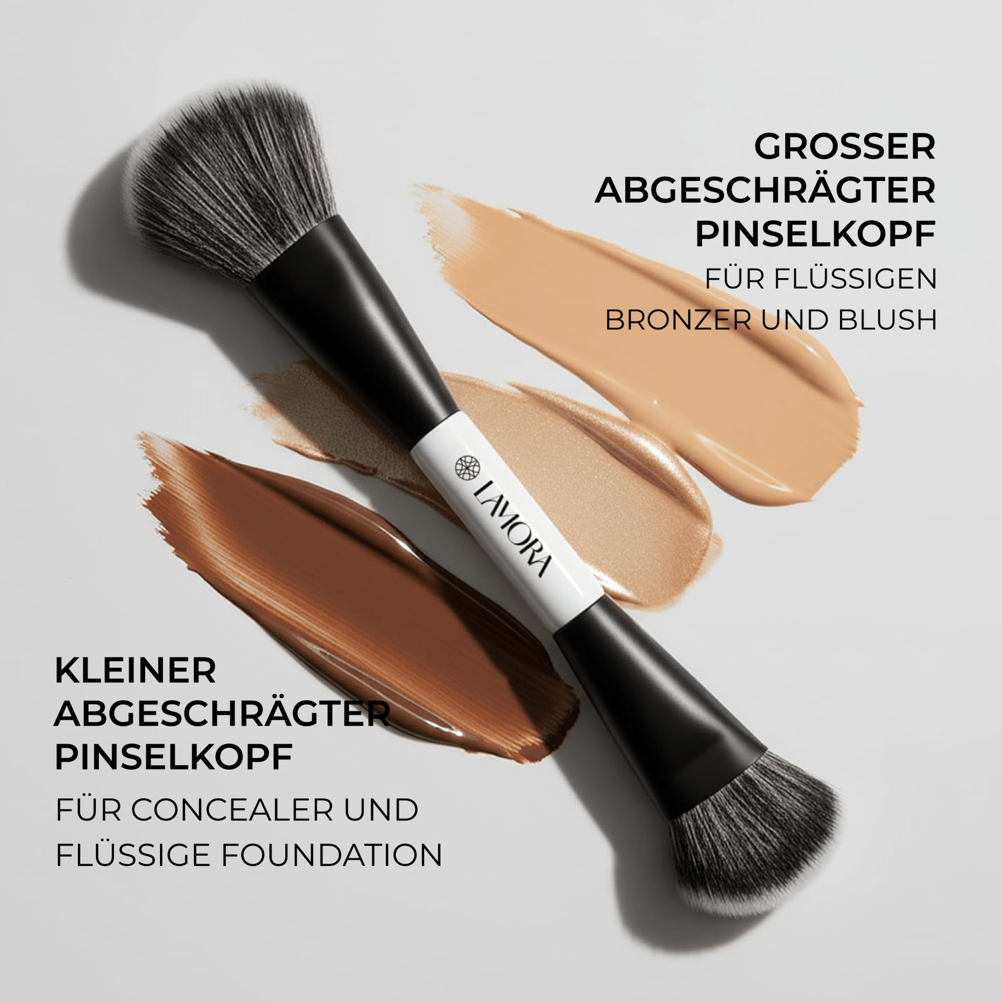 Duo Foundation Contour Pinsel - Lamora Beauty