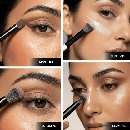 Duo Lidschatten Blending Pinsel - Lamora Beauty