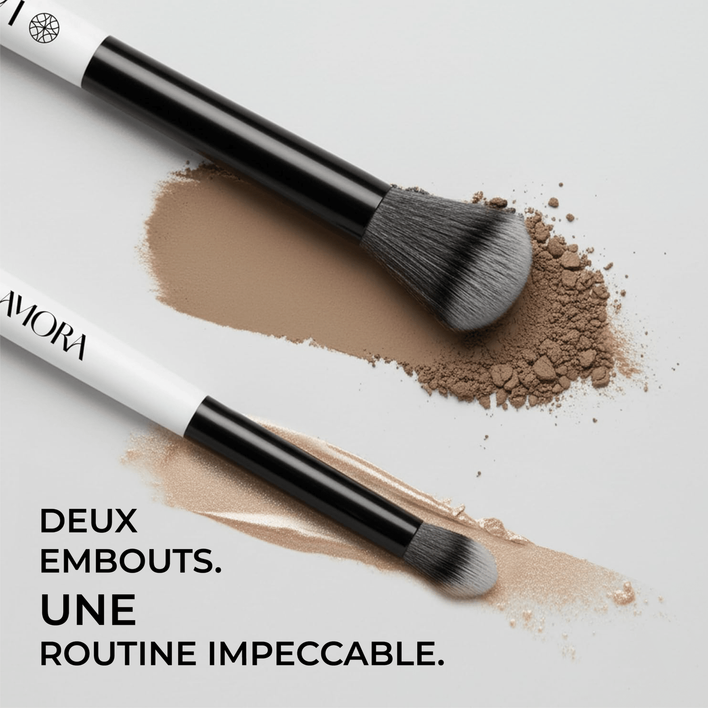 Duo Lidschatten Blending Pinsel - Lamora Beauty