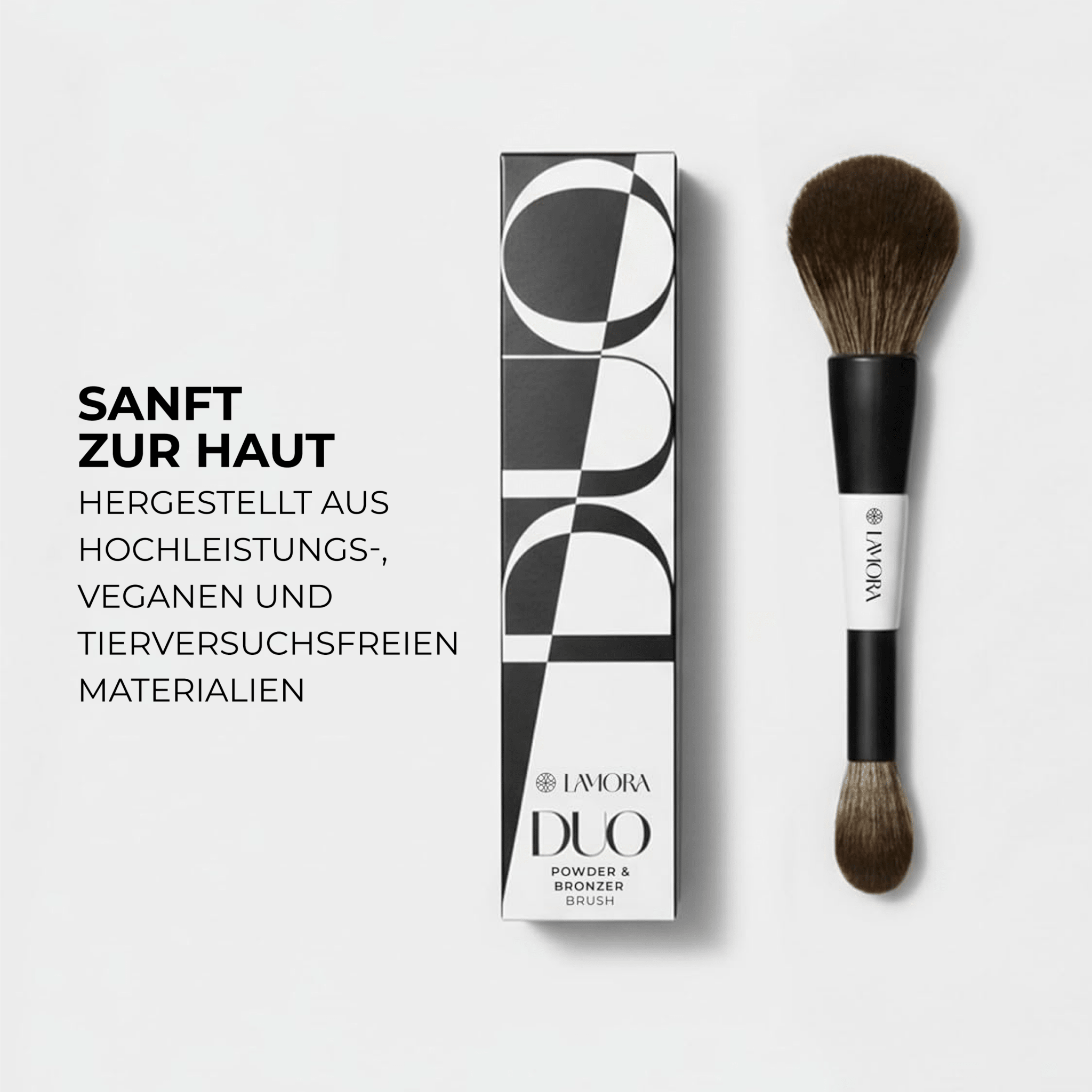 Duo Puder Bronzer Pinsel - Lamora Beauty