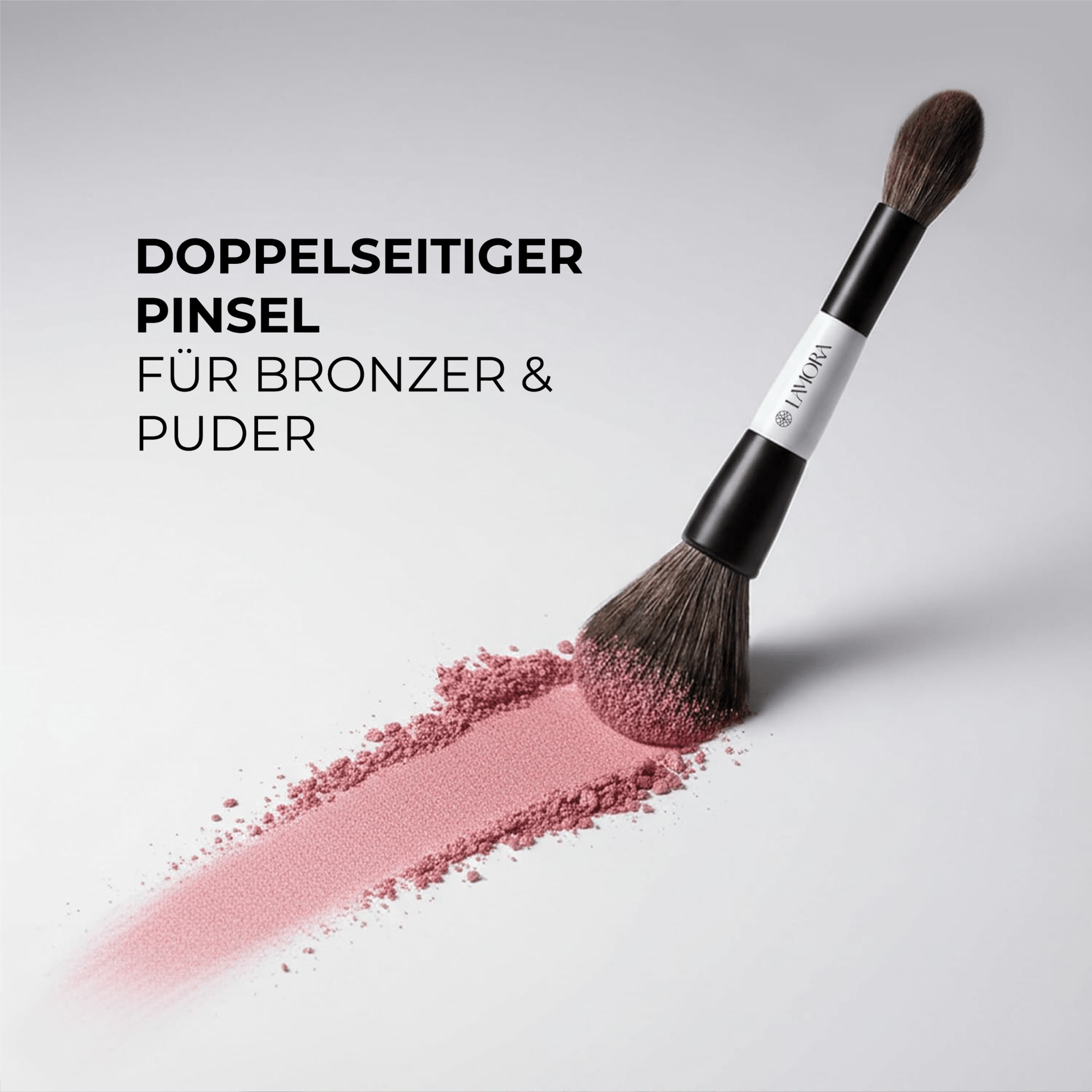 Duo Puder Bronzer Pinsel - Lamora Beauty
