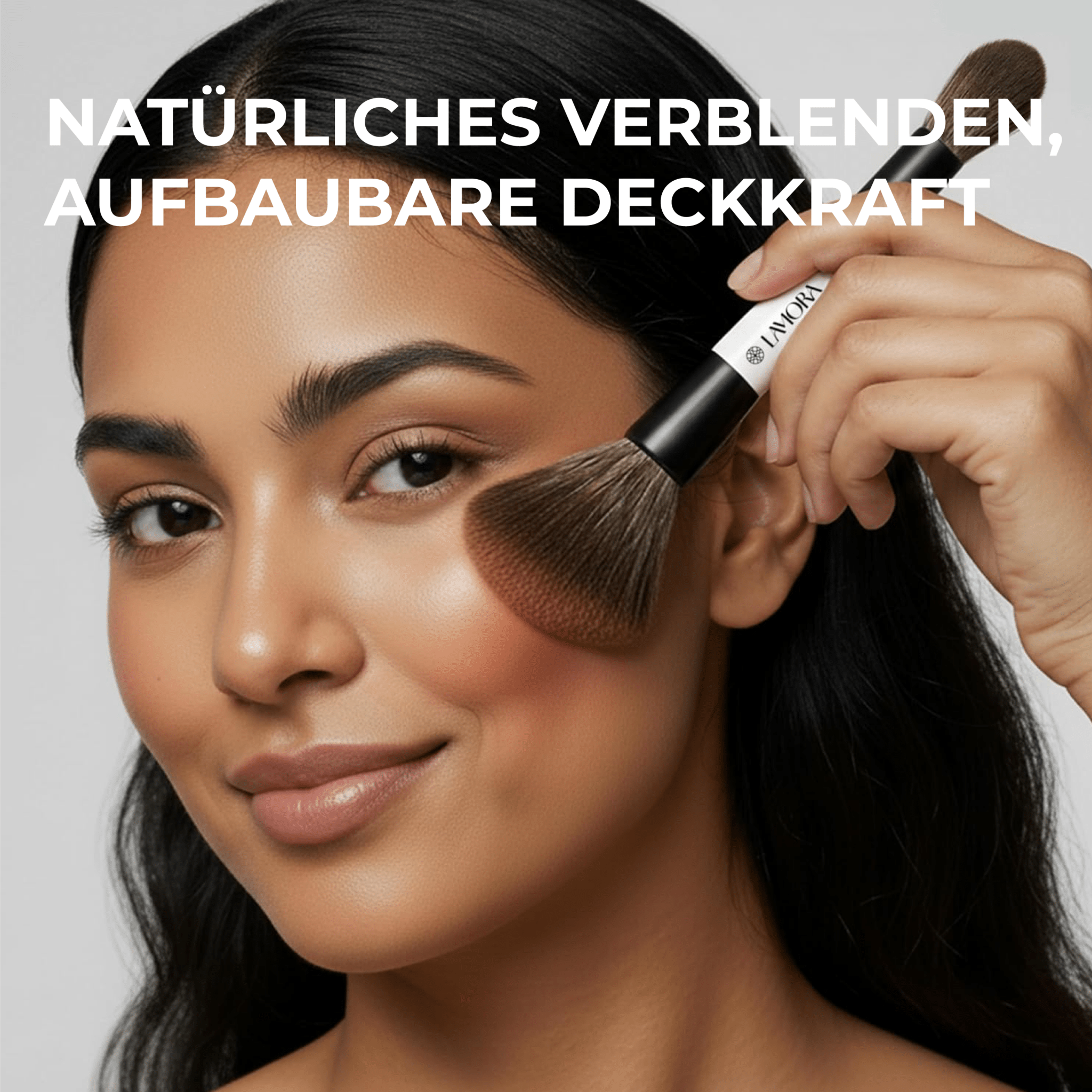 Duo Puder Bronzer Pinsel - Lamora Beauty