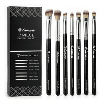 Eyeshadow Brush Set Black - Lamora Beauty