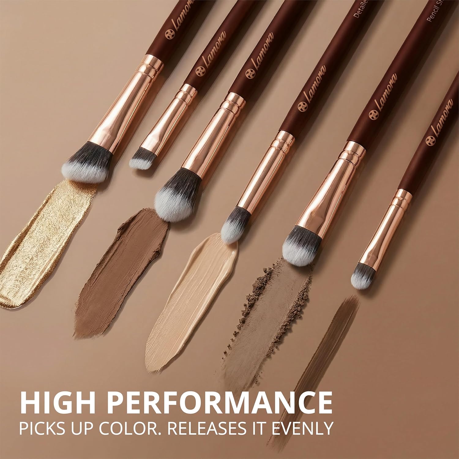Eyeshadow Brush Set Rose - Lamora Beauty