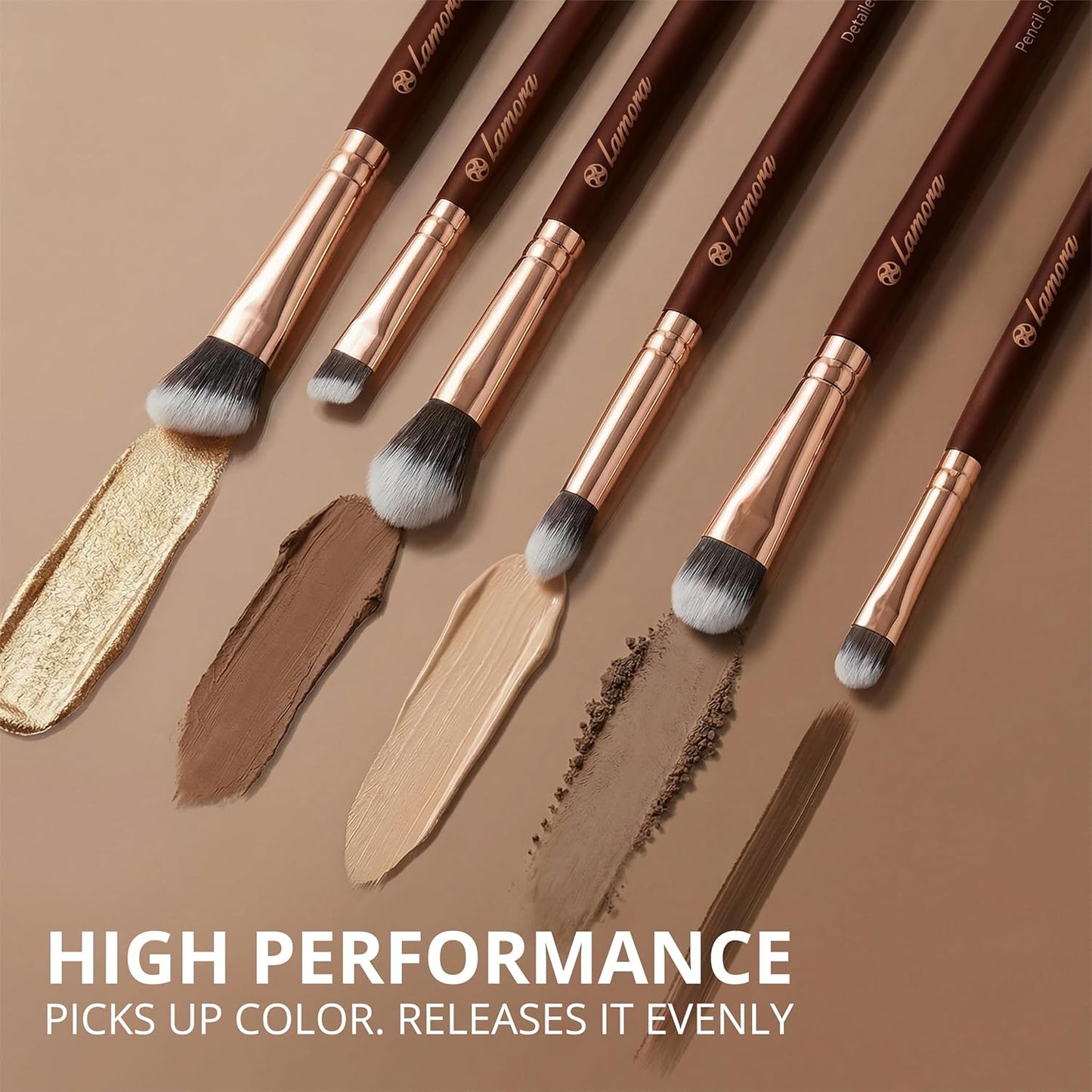 Eyeshadow Brush Set Rose - Lamora Beauty