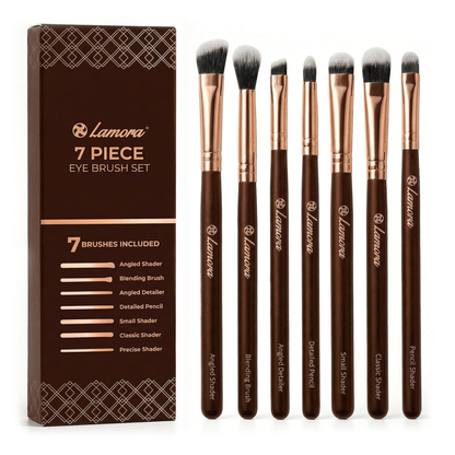 Eyeshadow Brush Set Rose - Lamora Beauty