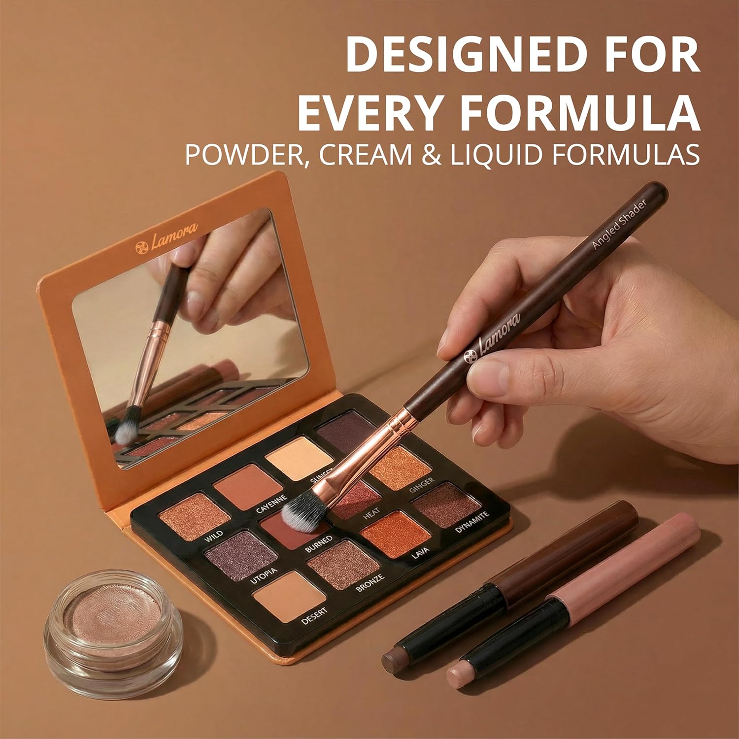 Eyeshadow Brush Set Rose - Lamora Beauty