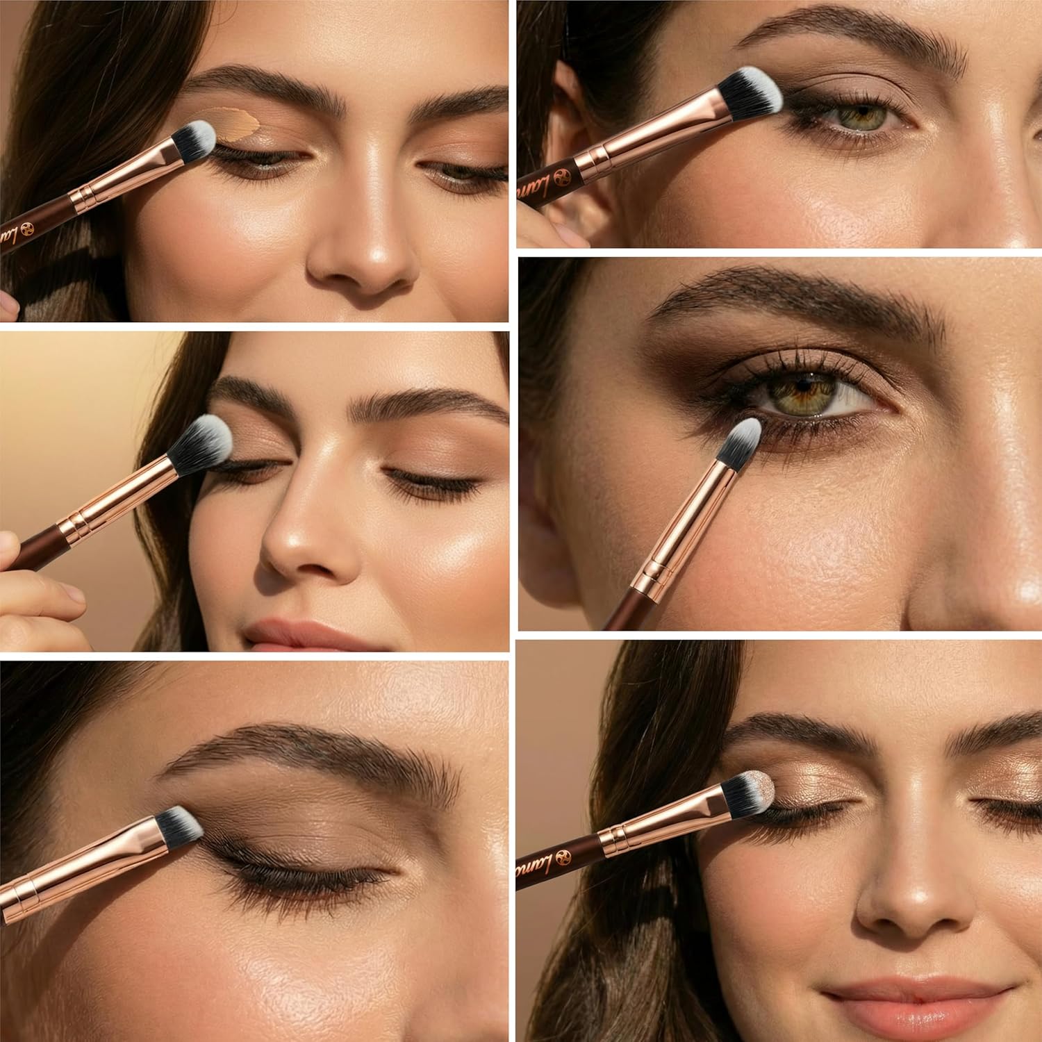 Eyeshadow Brush Set Rose - Lamora Beauty