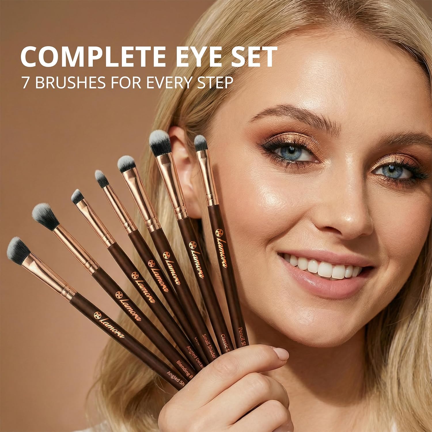 Eyeshadow Brush Set Rose - Lamora Beauty