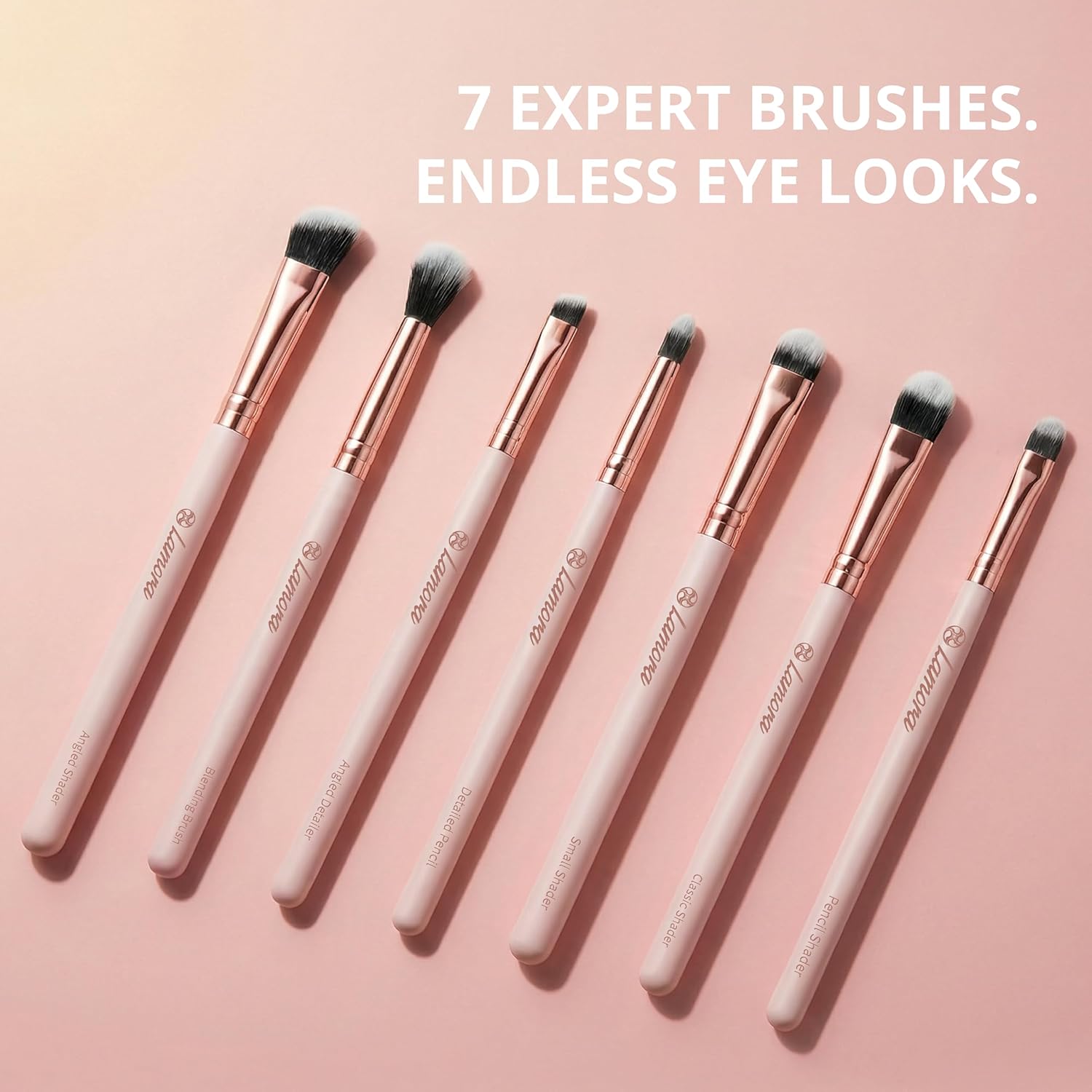 Eyeshadow Brush Set Rose Gold - Lamora Beauty