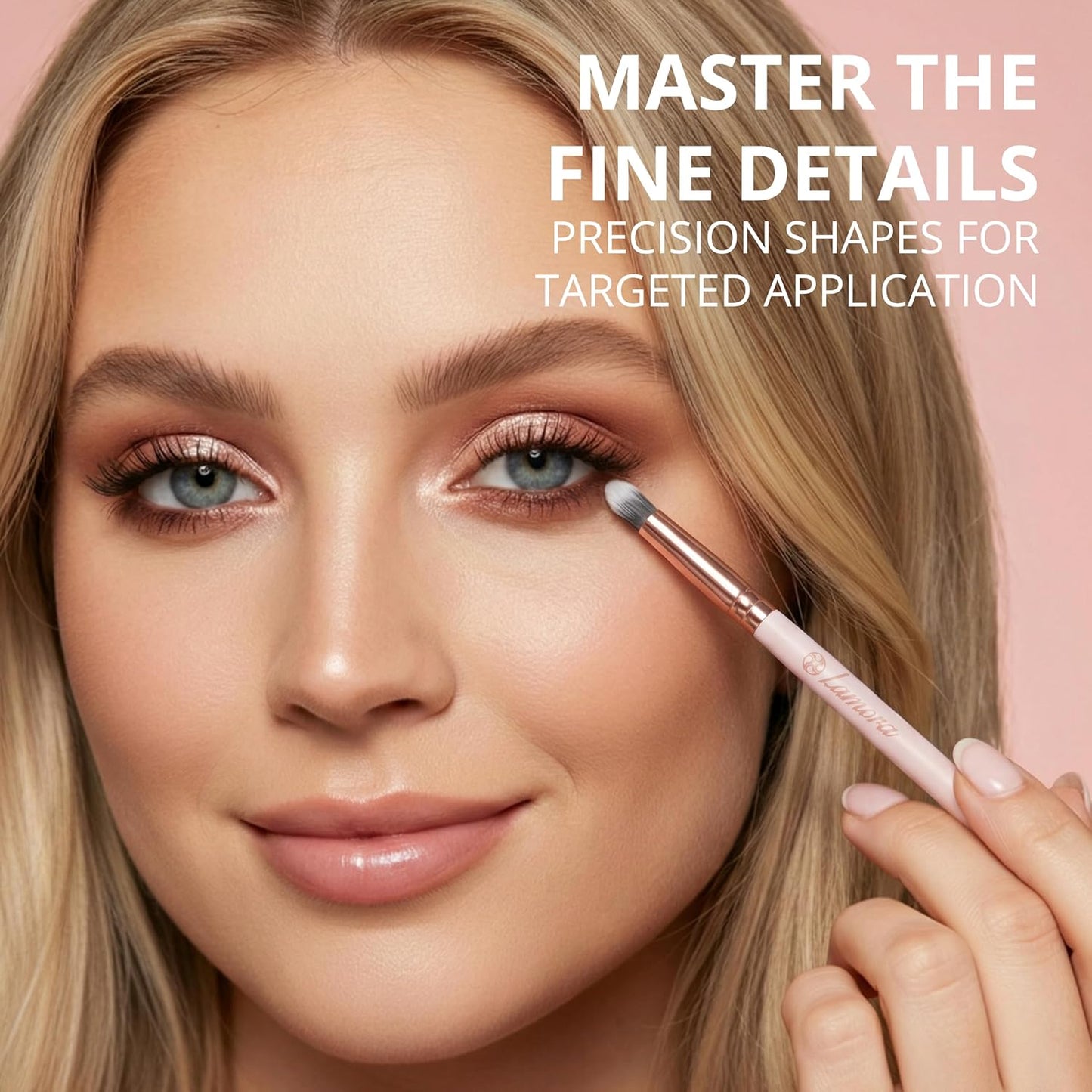 Eyeshadow Brush Set Rose Gold - Lamora Beauty