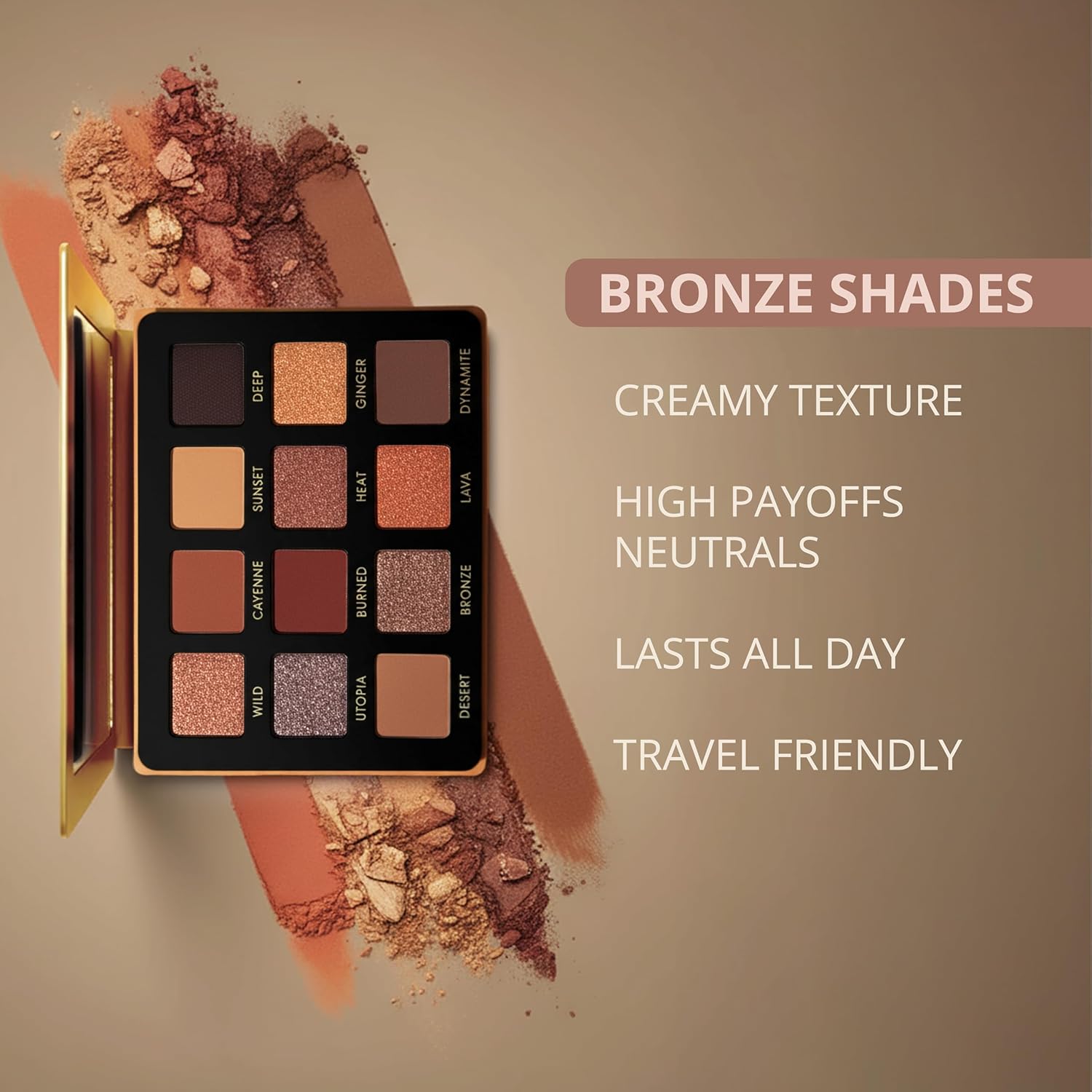 Eyeshadow Palette Bronze - Lamora Beauty