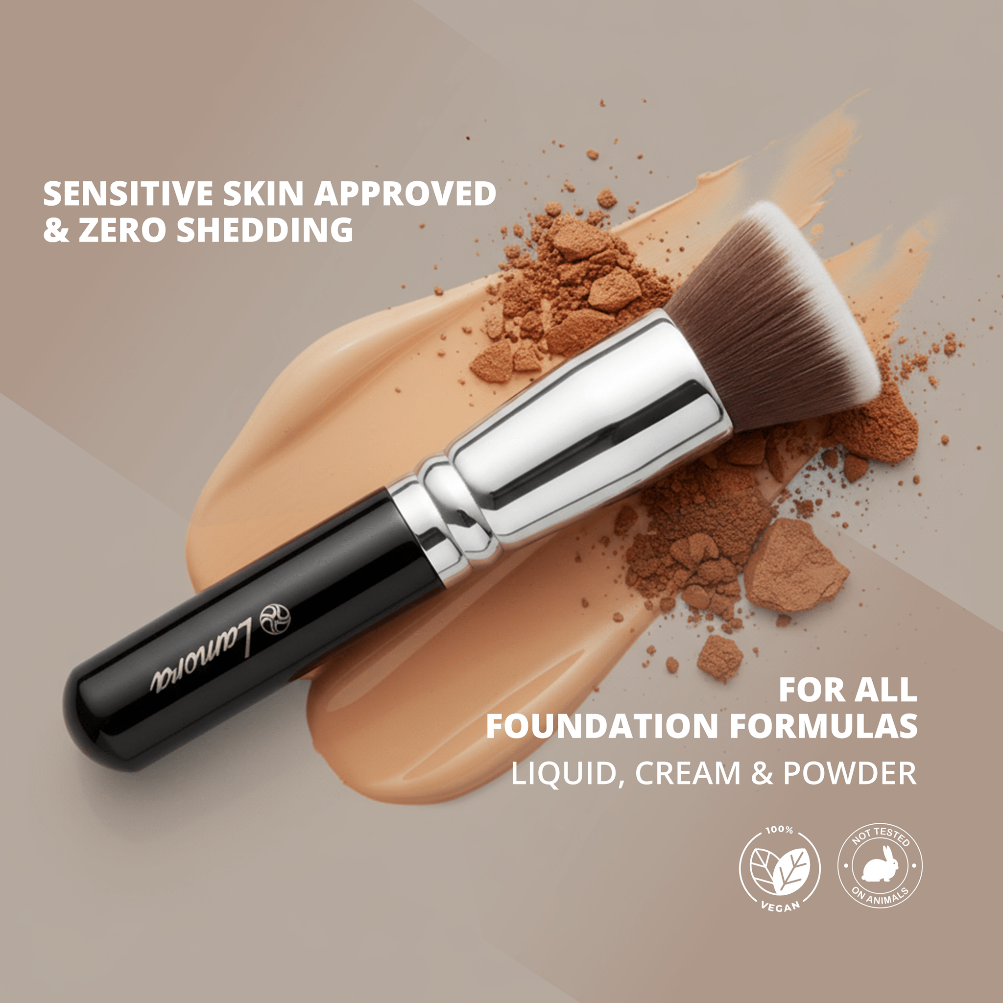 Foundation Brush Black - Lamora Beauty
