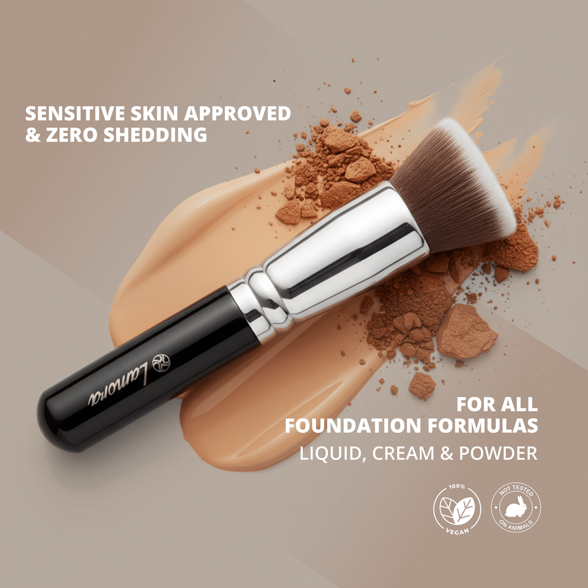Foundation Brush Black - Lamora Beauty