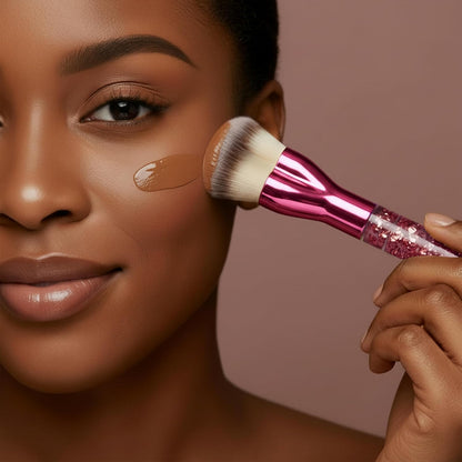 Foundation Brush Heart Pink - Lamora Beauty