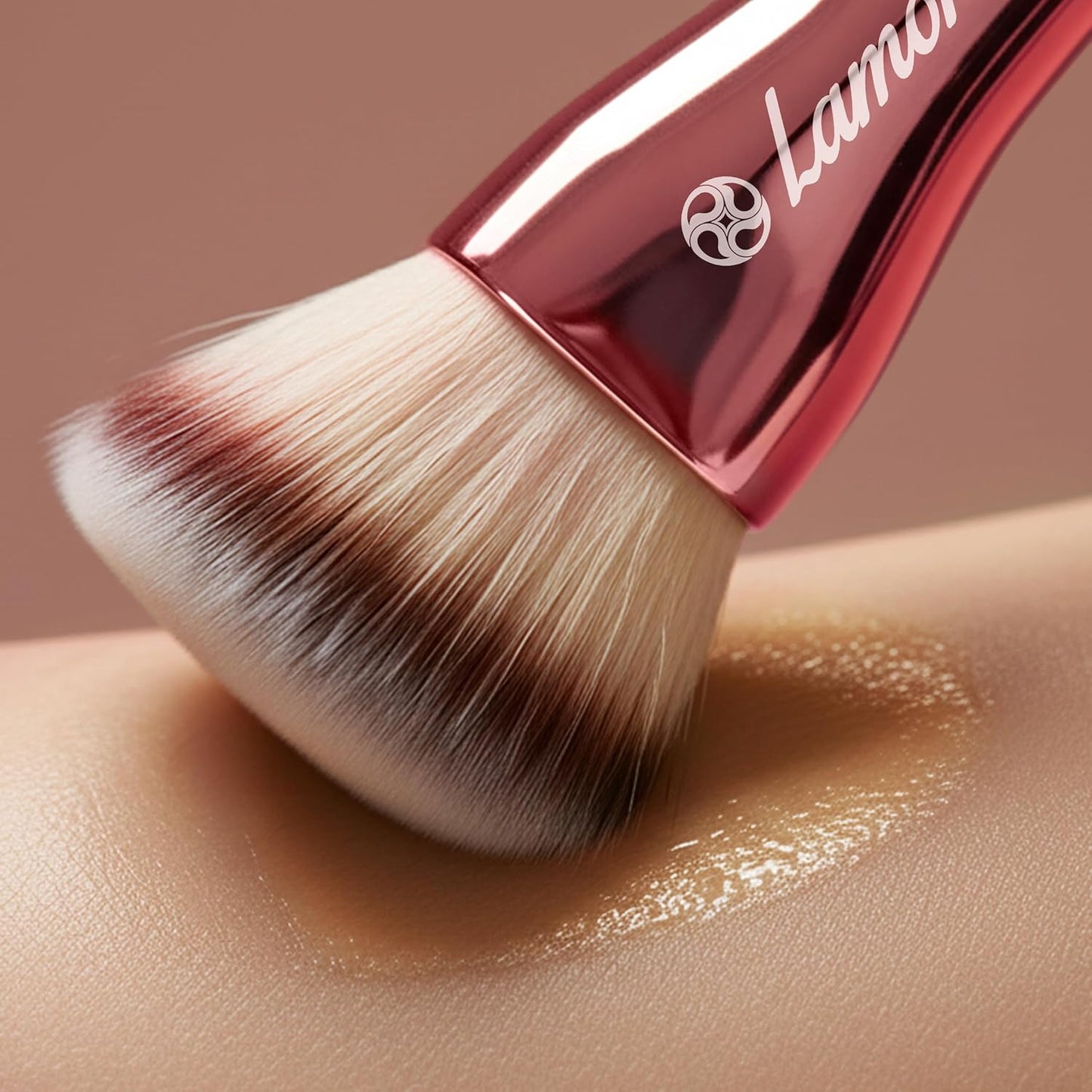 Foundation Brush Heart Pink - Lamora Beauty