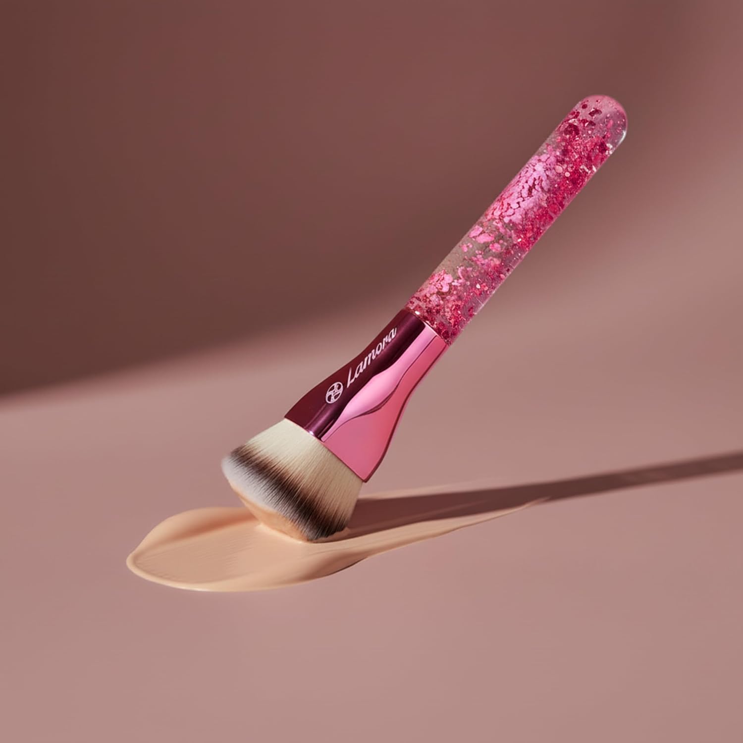 Foundation Brush Heart Pink - Lamora Beauty