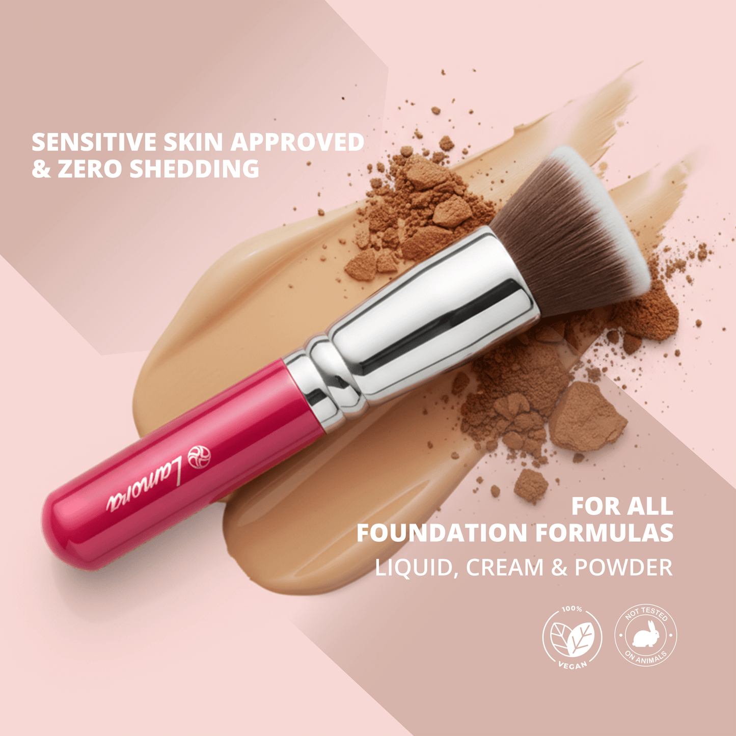 Foundation Brush Pink - Lamora Beauty