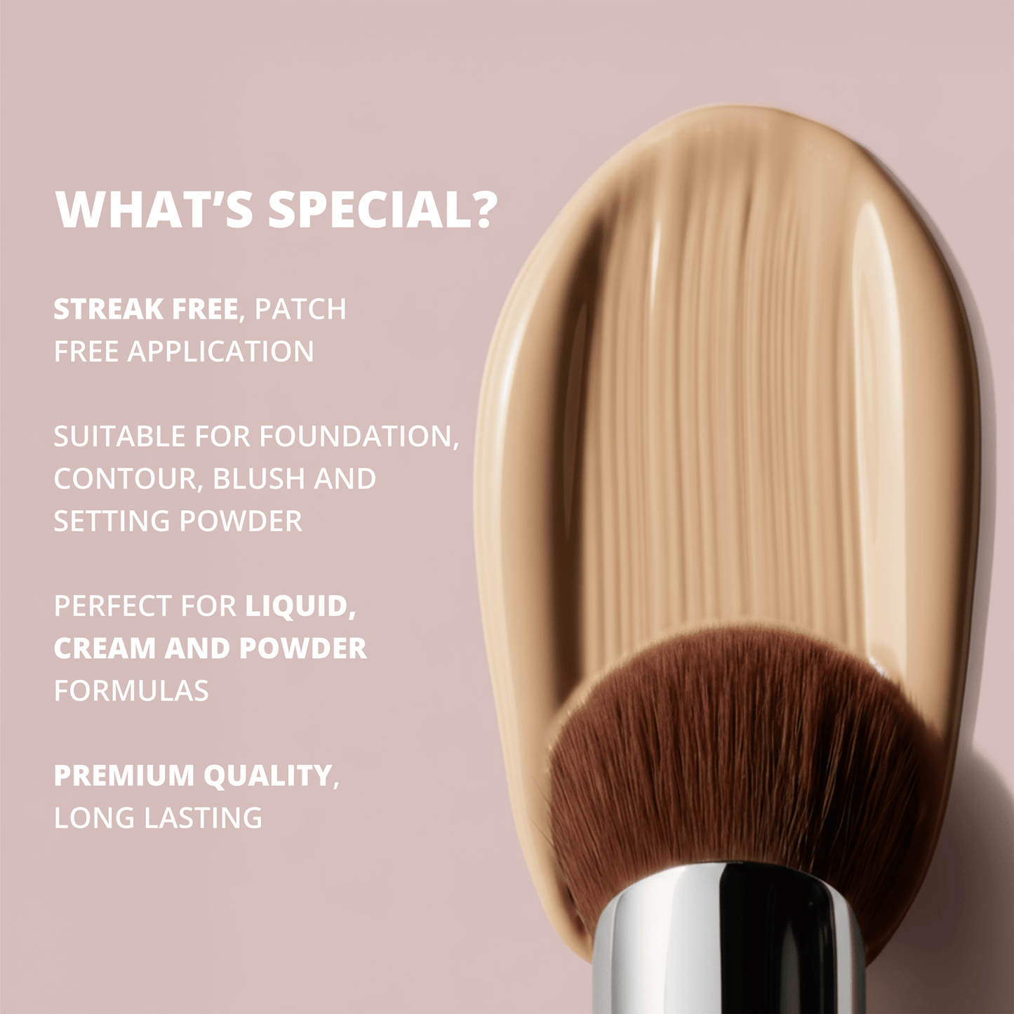 Foundation Brush Pink - Lamora Beauty