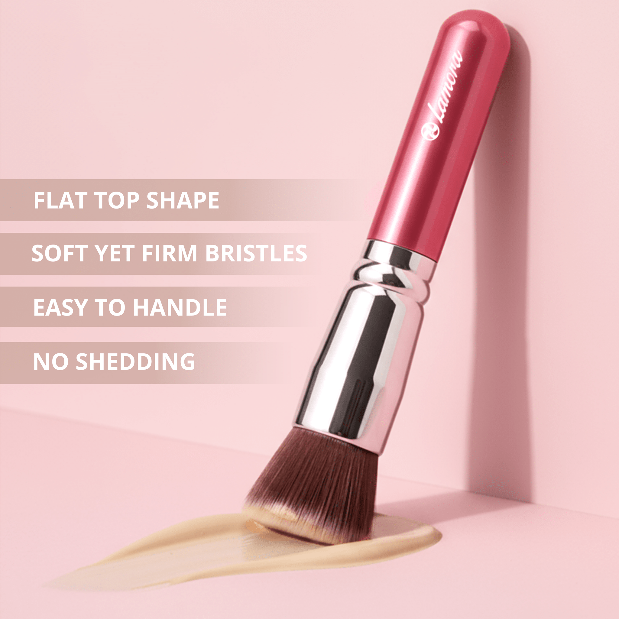 Foundation Brush Pink - Lamora Beauty