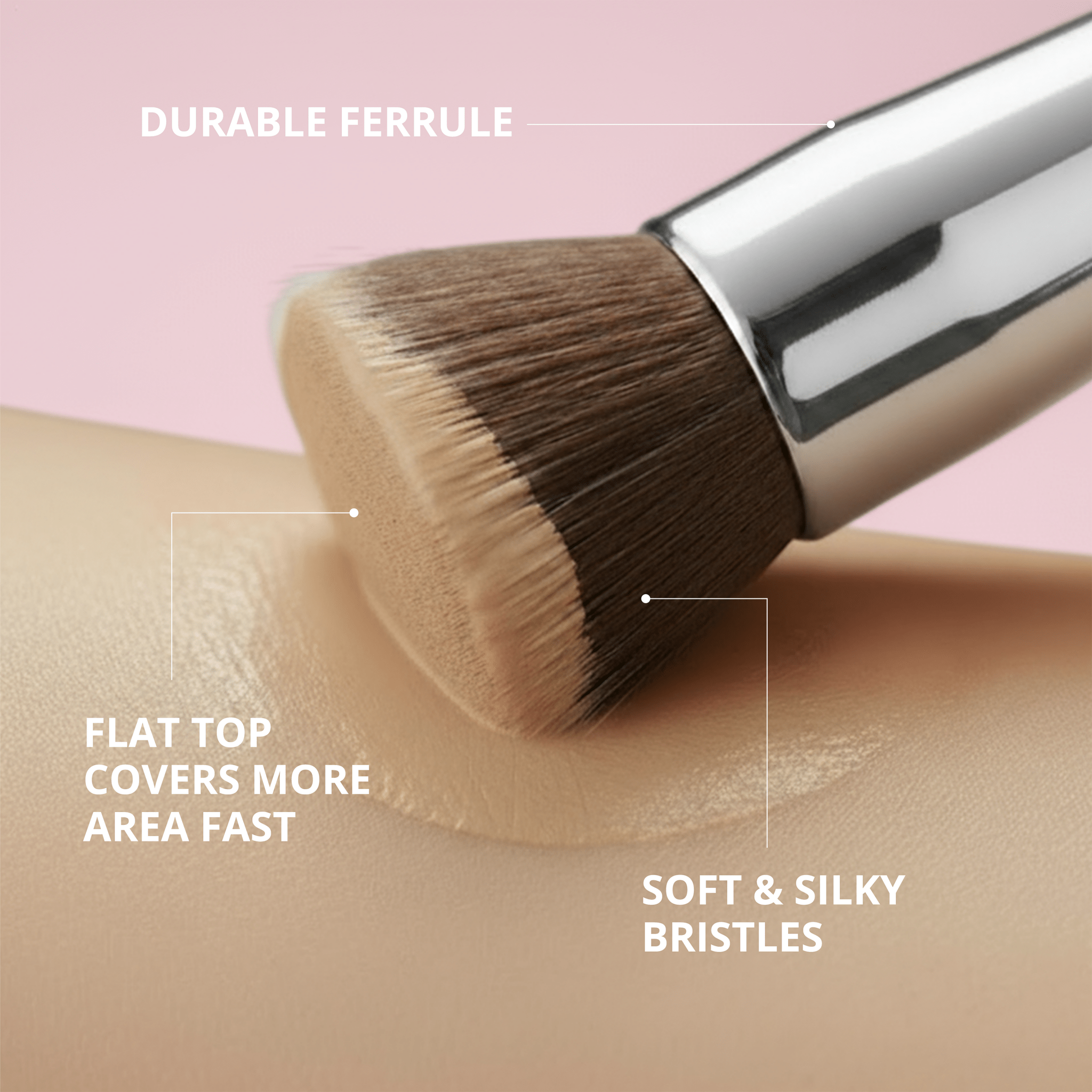 Foundation Brush Pink - Lamora Beauty